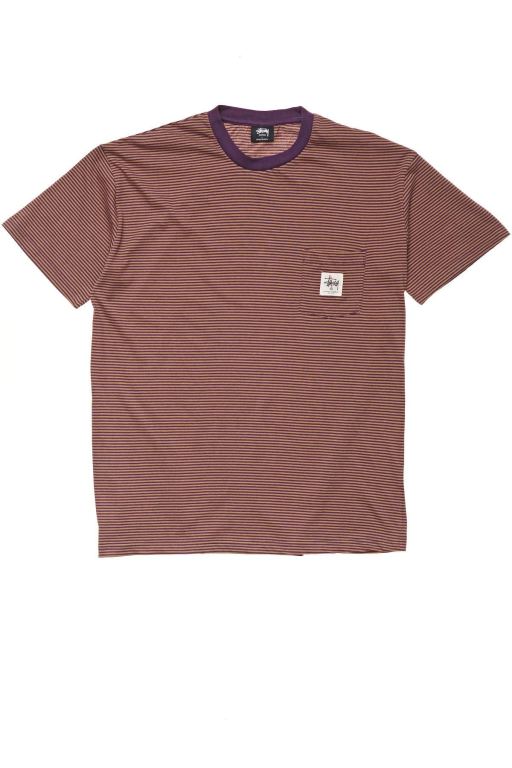 Stussy Mens Authentic YD Pocket SS T Shirt Brown - UVECS5948